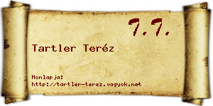 Tartler Teréz névjegykártya